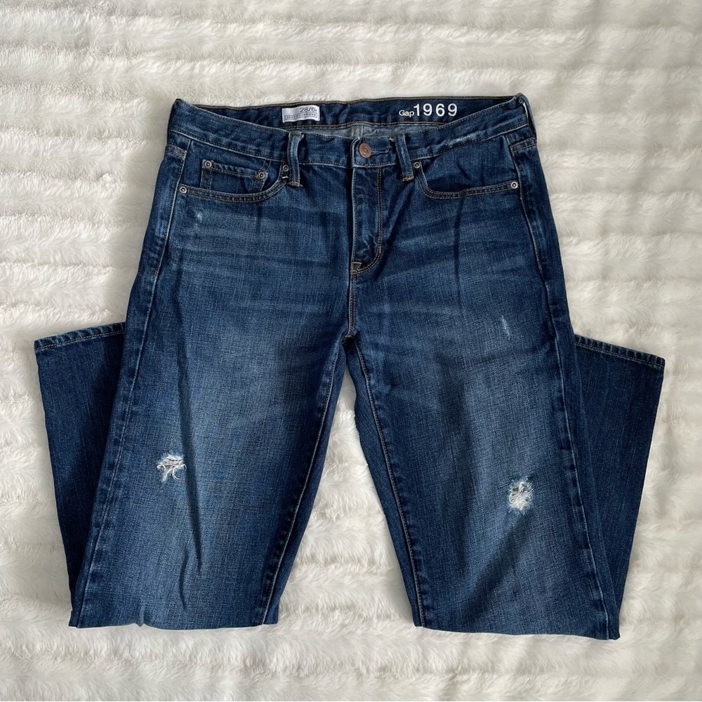 GAP Sexy Boyfriend Light Distress Jeans Size 28/6